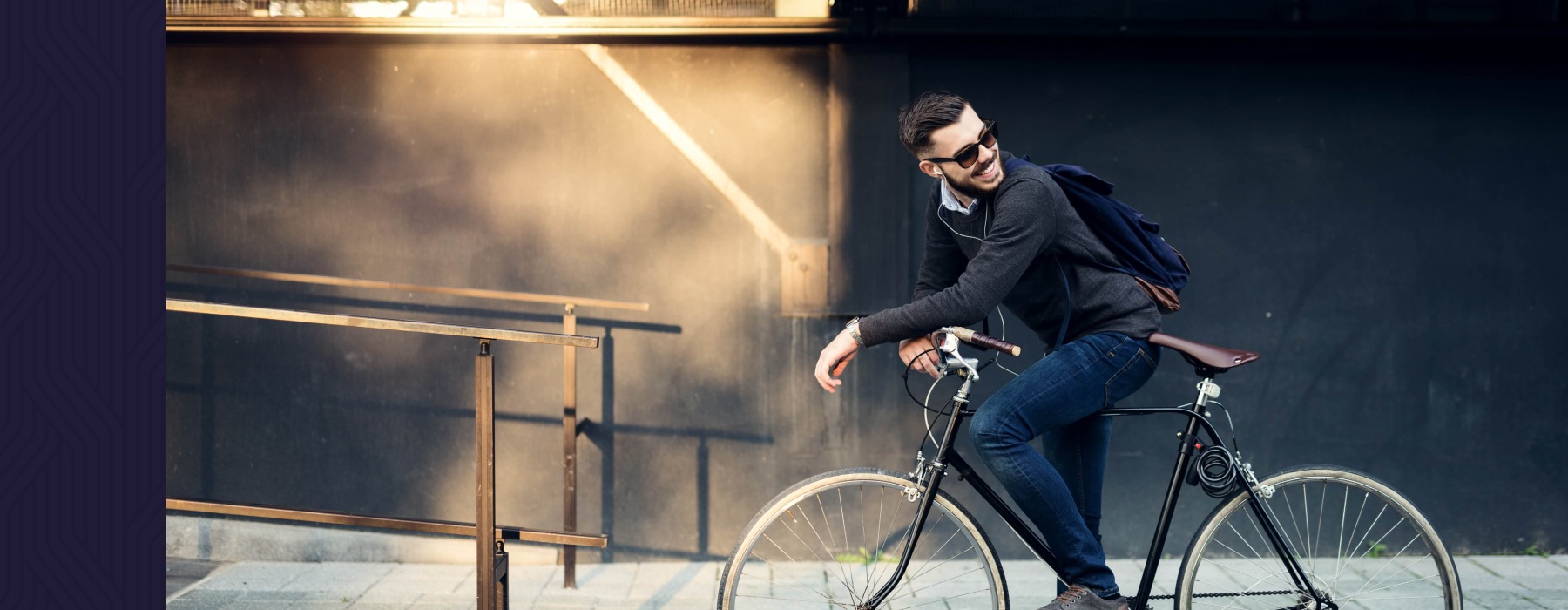 a man on a bicycle