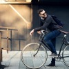 a young man on a bike